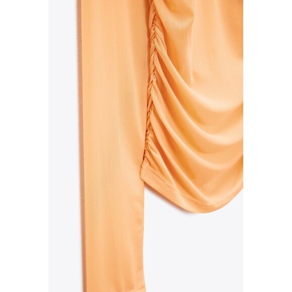 ZARA RUBBED TOP IN SEMI-TRANSPARENT FABRIC M - Picture 5 of 8